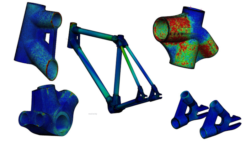 Finite element analysis of modular bicycle frame